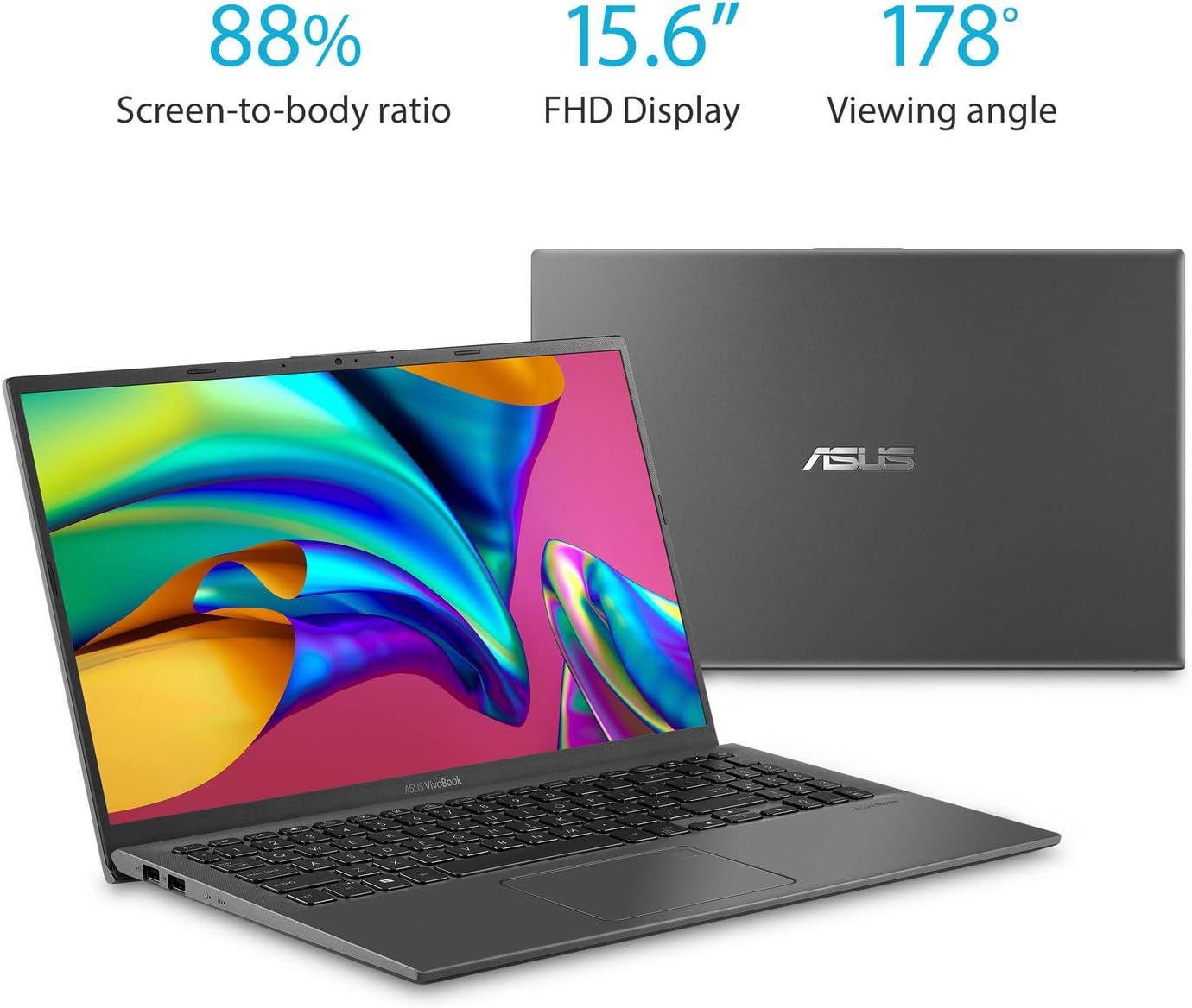 2020 ASUS VivoBook 15 15.6 Inch FHD 1080P Laptop (AMD Ryzen 3 3200U up to 3.5GHz, 16GB DDR4 RAM, 512GB SSD, AMD Radeon Vega 3, Backlit Keyboard, FP Reader, WiFi, Bluetooth, HDMI, Windows 10) (Grey)