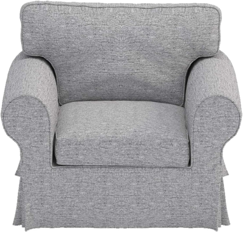 Ektorp Sofa Dense Cotton Cover Replacement Slipcover Compatible with IKEA Ektorp Sofa (Polyester Flax Chair)
