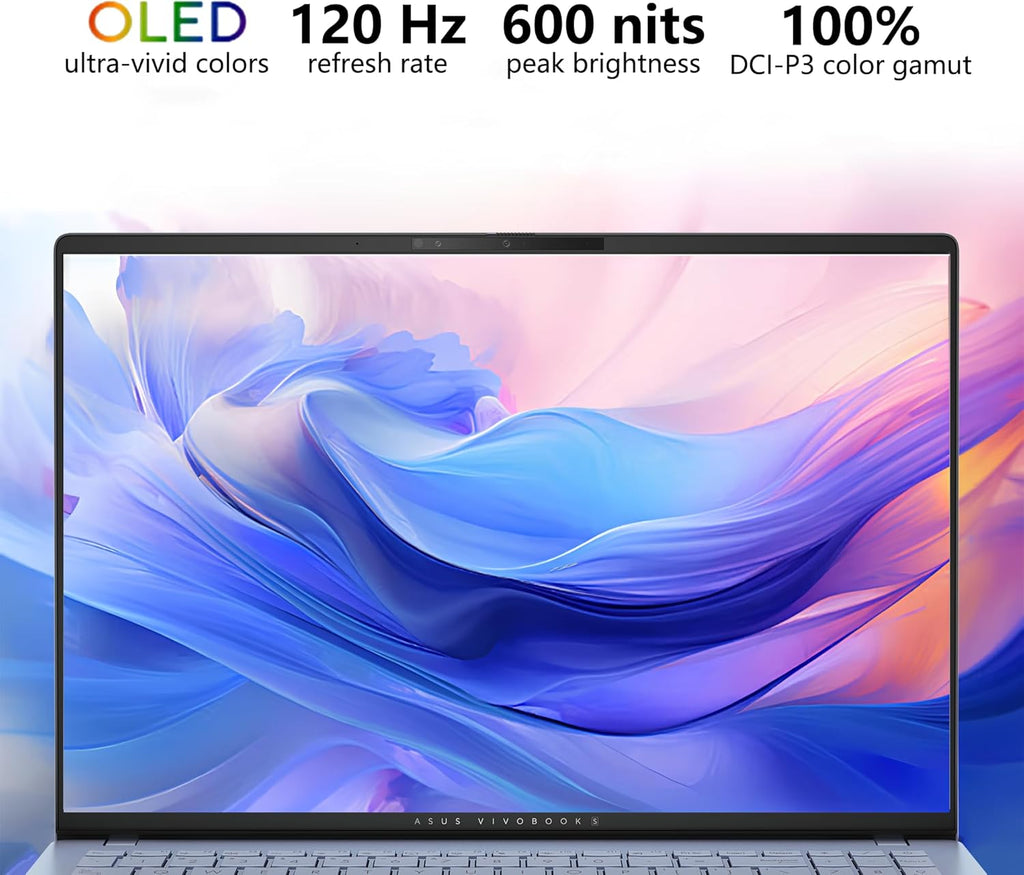 ASUS Vivobook S16 AI PC Laptop | 16' 2.8k OLED 120Hz | Intel Core Ultra 9 285H | 32GB RAM 1TB SSD | RGB Backlit for Creator Designer Business Professional Win11 Pro w/DLCA Accessory