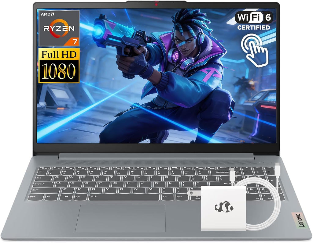 Lenovo IdeaPad Slim 3 Touchscreen Laptop, 8 Cores AMD Ryzen 7 5825U(Up to 4.50 GHz) 16GB RAM 512GB SSD, AMD Radeon Graphics 15.6' FHD WiFi 6 Win11 W/Accessory, Computer for Business and Professional