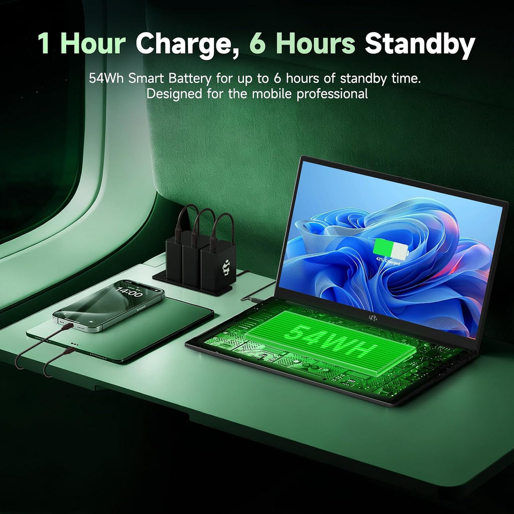 NIMO 15.6' FHD IPS Gaming Laptop, AMD Ryzen 7 7735HS 16GB DDR5 RAM 512GB SSD (8C/16T, Beat i7-12650H) Radeon 680M Graphics, Backlit Keyboard, Fingerprint, 100W PD Computer for Business & Student