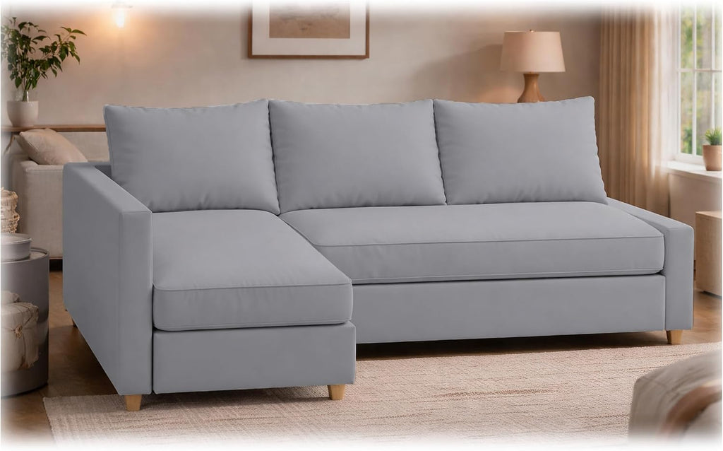 Durable Polyester Flax Friheten Sleeper Sofa Cover Replacement is Compatible with IKEA Friheten Sofa Bed, Or Corner, Or Sectional Slipcover. Sofa Cover Only (LG Arm on Right)