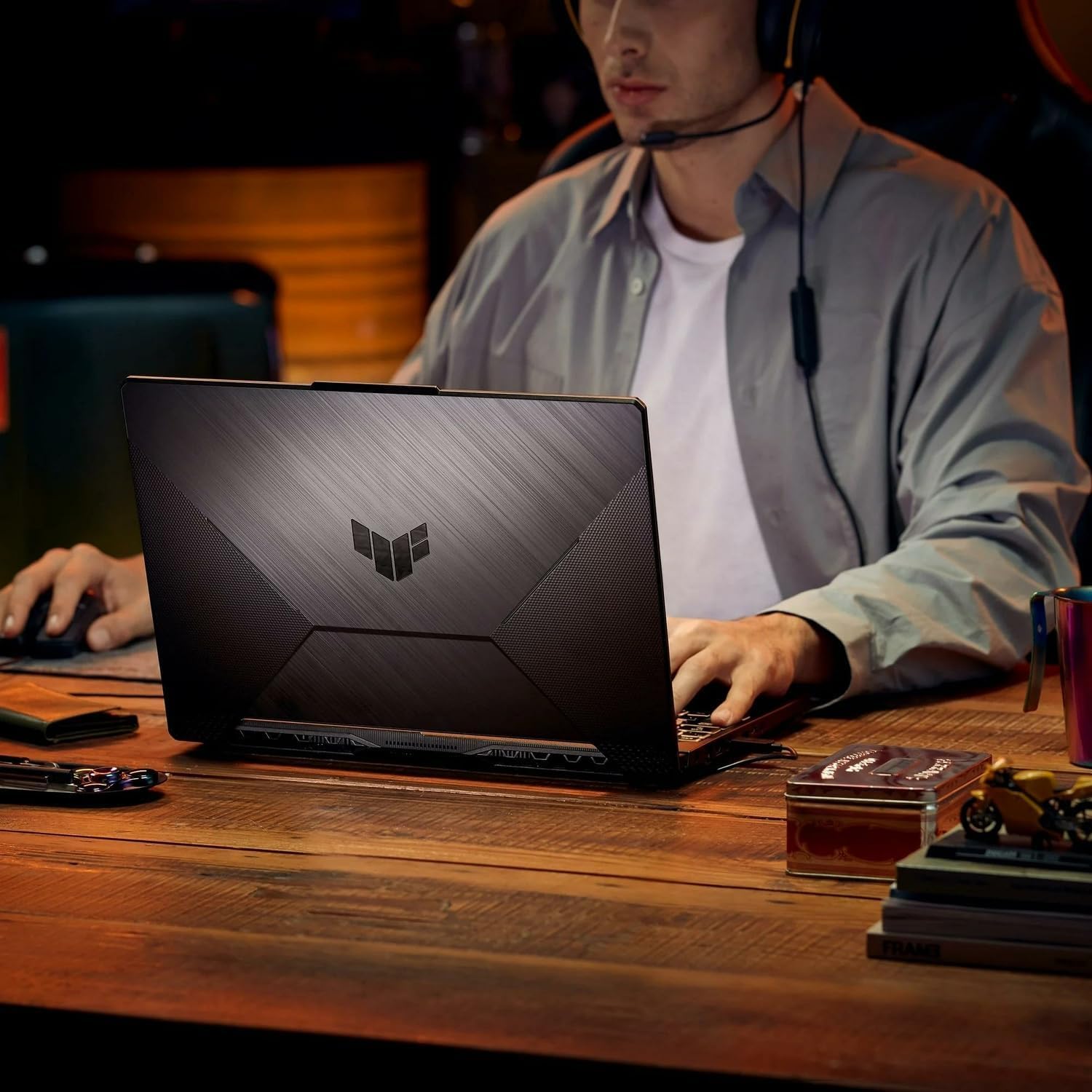 ASUS TUF A15 15.6' FHD Gaming Laptop, AMD Ryzen 7 7435HS Processor, NVIDIA GeForce RTX 3050 Graphics, 16GB DDR5 RAM 512GB PCIe SSD, Wi-Fi 6, RGB Backlit Keyboard, Windows 11 Home, Black