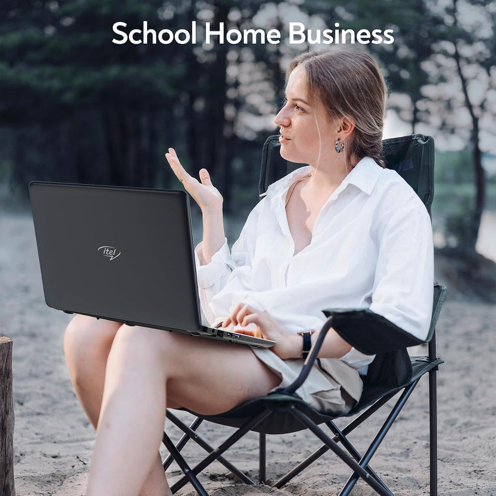 14' Itel Laptop Computer, Celeron N4000 (Dual-Core) | 4GB RAM | 256GB SSD | Ultra Slim Design | HDMI & USB 3.2 | 2.4G/5G WiFi | Webcam | for Study Business