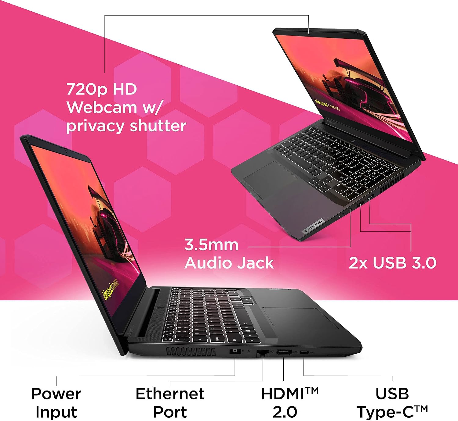 Lenovo IdeaPad Gaming 3 15 Laptop, 15.6' FHD Display, AMD Ryzen 5 5600H, NVIDIA GeForce GTX 1650, 8GB RAM, 256GB Storage, Windows 10H
