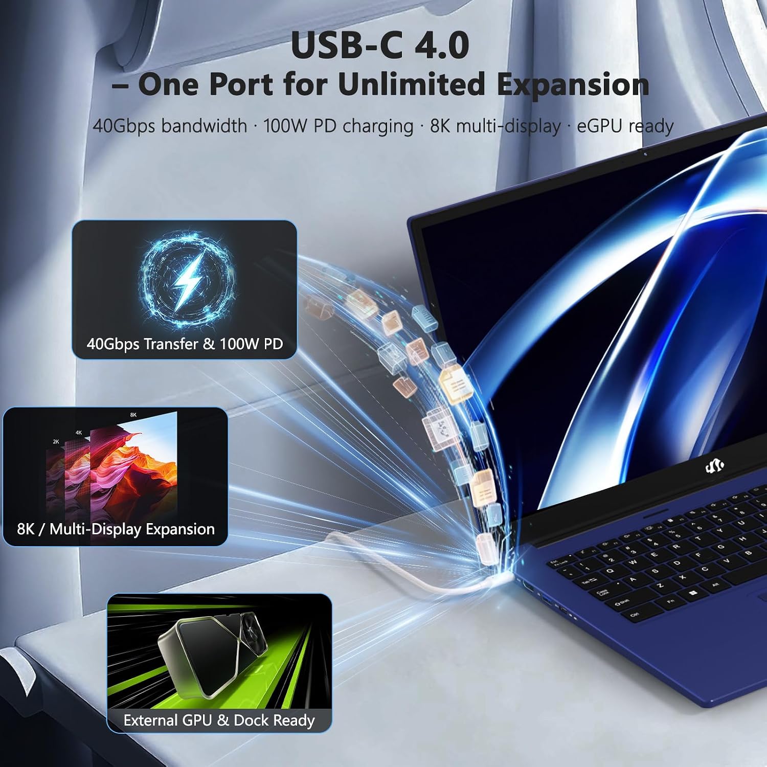NIMO 17.3 AI-Laptop Copilot+ PC, AMD Ryzen AI 9 HX 370(12C/24T, 50 Tops NPU) Radeon 890M, 64GB DDR5 RAM 2TB SSD, 144Hz FHD, PD 100W USB-C 4.0, AI-PC for Mobile Workstation Programmer Business-Gaming