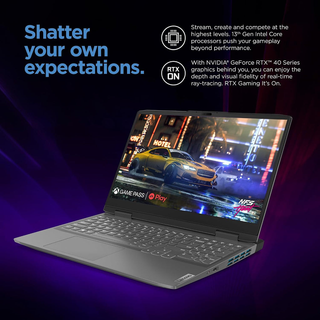 Lenovo LOQ 15IRH8 - Gaming Laptop Computer - NVIDIA GeForce RTX 4050-15.6' FHD - 144Hz - Intel Core i5-13500H - 8GB RAM - 1TB SSD - Windows 11 - Storm Grey - 3-Month Xbox GamePass Included