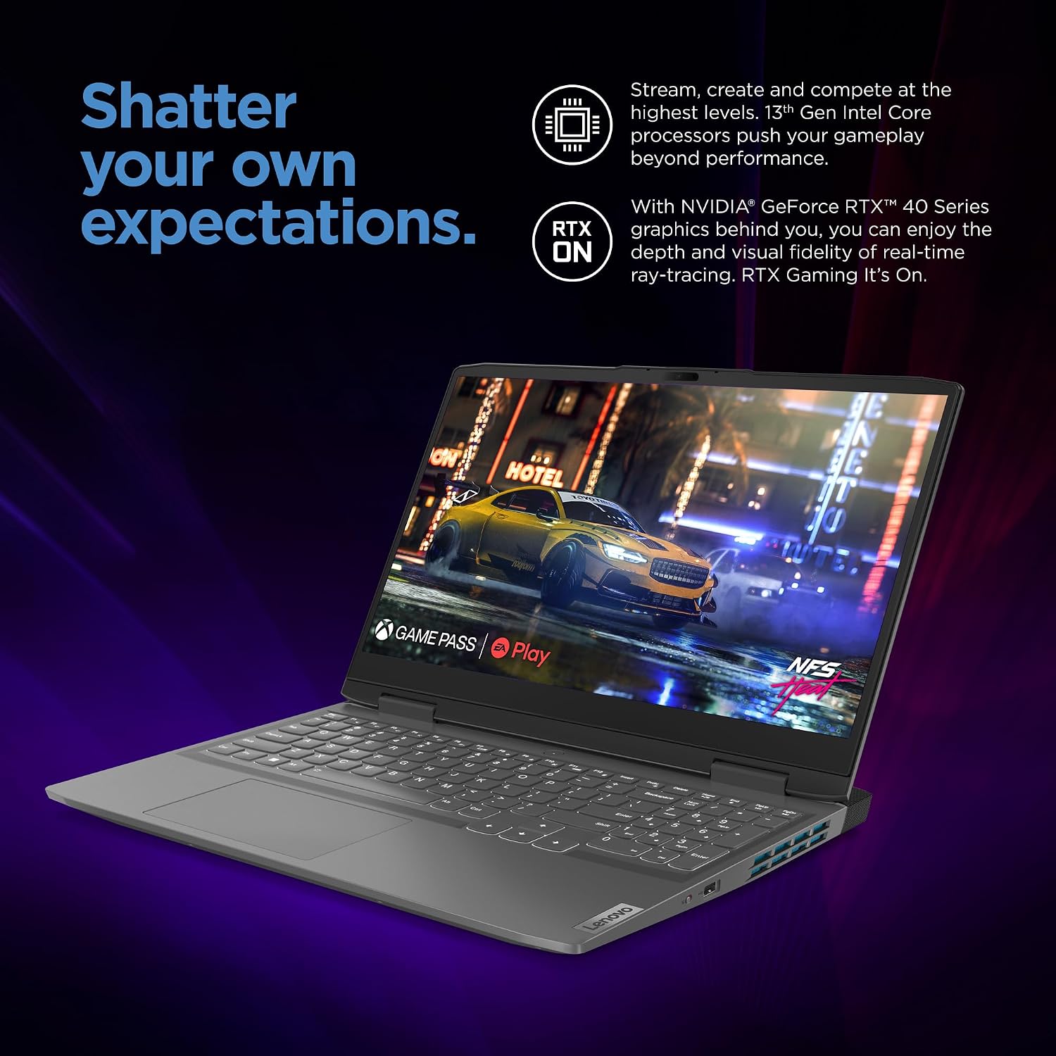 Lenovo LOQ 15IRH8 - Gaming Laptop Computer - NVIDIA GeForce RTX 4050-15.6' FHD - 144Hz - Intel Core i5-13500H - 8GB RAM - 1TB SSD - Windows 11 - Storm Grey - 3-Month Xbox GamePass Included