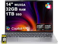acer Swift 14 AI Portable Laptop 14' WUXGA Matte Touchscreen AMD 10-core Ryzen AI 9 365 (Up to 50 NPU Tops - Up to 73 GPU Tops) 32GB RAM 1TB SSD for Creator Business Work Win11 ICP Hub