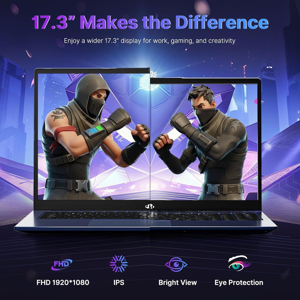 NIMO Gaming-Laptop, 17.3' IPS FHD 1080P Display, AMD Ryzen 9 8945HS 16GB DDR5 RAM 1TB SSD (Beat i9-13900H Up to 5.2GHz) Radeon 780M GPU, AI PC, 100W Type-C Backlit Keyboard Fingerprint