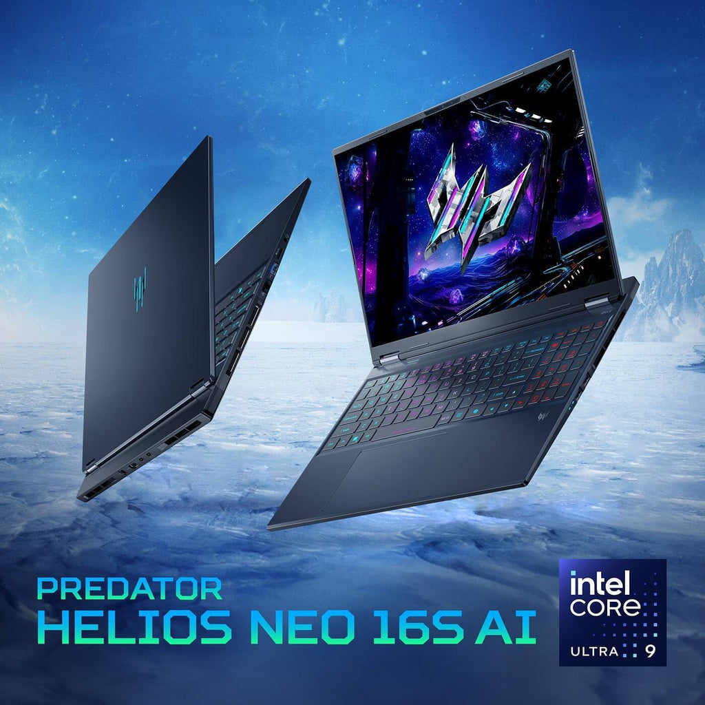 acer Predator Helios Neo 16S Gaming Laptop, NVIDIA RTX 5070 Ti, Intel Ultra 9 275HX, AI PC, 16' 2.5K 240Hz Display, 32GB DDR5, 1TB SSD, Thunderbolt 4.1, RGB Backlit KB, Win 11 Pro, Accessories