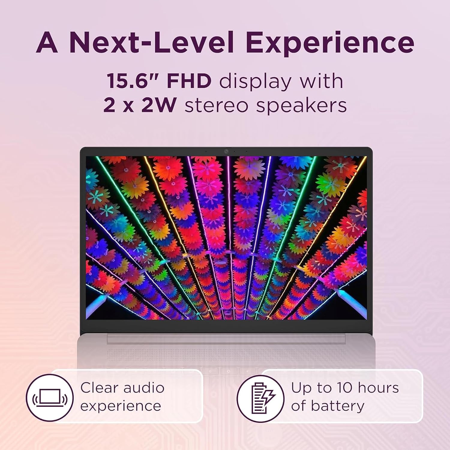 Lenovo Chromebook 15.6'FHD Laptop, Intel Dual Core N4500, 8GB RAM, 128GB Storage (64GB eMMC+64GB SD Card), Business & Students Laptop, Anti-Glare, HDMI, USB, Webcam, WiFi 6, Bluetooth, Chrome OS, Blue