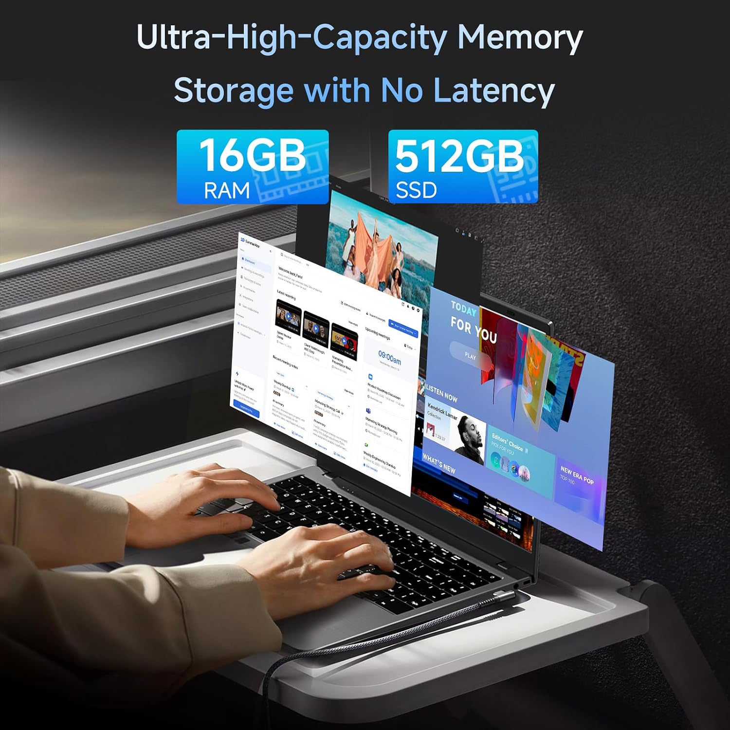 15.6 Inch Laptop 16GB RAM 512GB SSD, Gold Pentium Processor (Up to 3.4GHz), Expandable to 1TB, IPS FHD Display, 38WH, USB3.2, Type-C, HDMI, WiFi 5, Win11 Laptop, Notebook Laptops