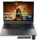 Lenovo Legion 5 16' WQXGA 240Hz Gaming Laptop, Intel Ultra 9 275HX, NVIDIA GeForce RTX 5060 8GB GDDR7, 32GB DDR5, 1TB SSD, 24-Zone RGB Backlit Keyboard, WiFi 7, Win 11, Gray, 512GB Docking Station Set