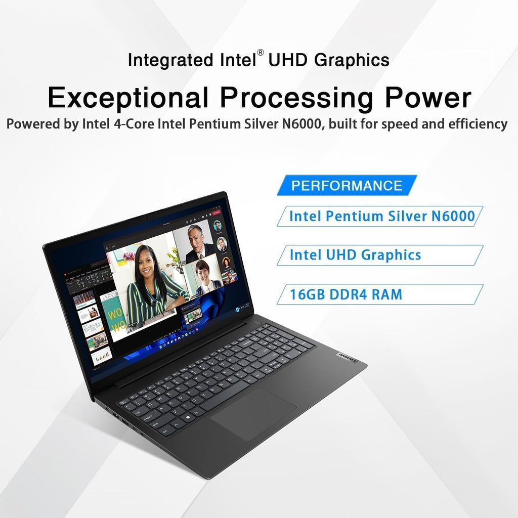 Lenovo V15 Business Laptop | 2025/2026 Edition | Intel Pentium 4-Core Processor | 15.6 FHD Screen (1920 x 1080) | 32GB RAM | 2TB SSD | Ethernet RJ-45 | Windows 11 Pro with Microsoft Office