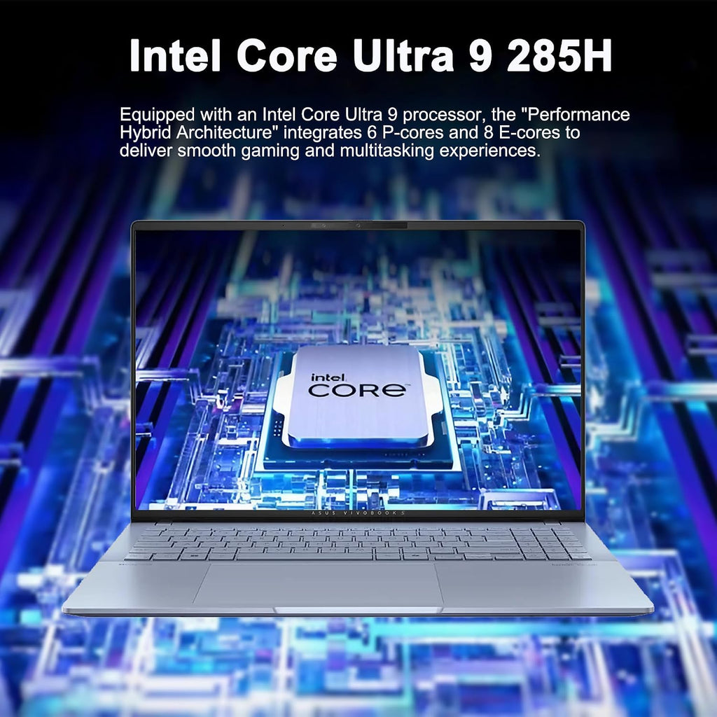 ASUS Vivobook S16 AI PC Laptop 16' 2.8k OLED 120Hz (600nits HDR, 100% DCI-P3) Intel 16-core Ultra 9 285H 32GB DDR5 2TB SSD Backlit for Creator Business Professional Work Win11 ICP Hub w/Copilot+ AI