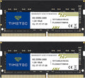 Timetec 16GB KIT (2x8GB) DDR4 2400MHz (PC4-2400T) PC4-19200 SODIMM Laptop RAM – 260-Pin 1.2V CL17 Non-ECC Unbuffered Memory Module for Laptop, Notebook, Mini PC, All-in-One