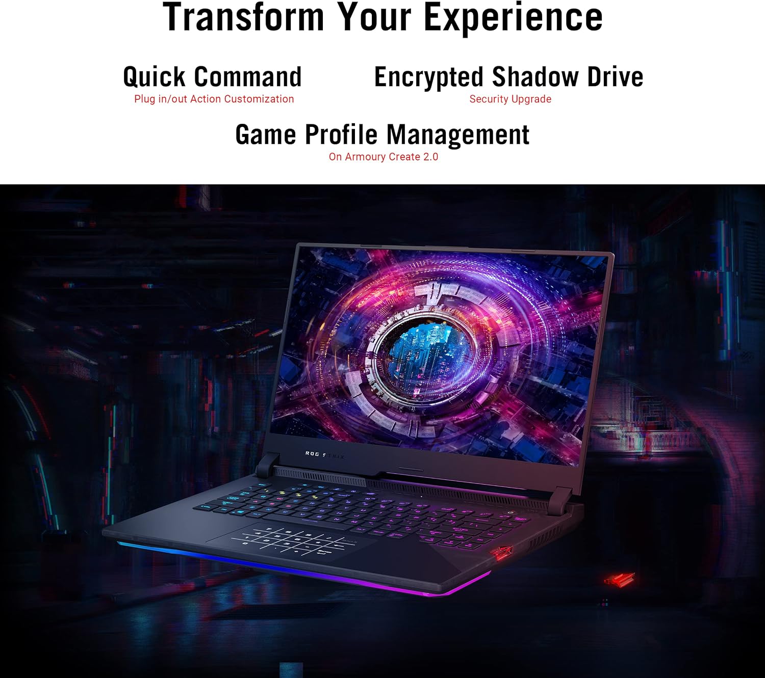 ASUS ROG Strix Scar 15 Gaming Laptop, 15.6' 300Hz FHD IPS Display, AMD Ryzen 9 5900HX, 32GB DDR4 RAM, 1TB SSD, NVIDIA GeForce RTX 3080, Opti-Mechanical English Per-Key RGB Keyboard, Windows 11 Home