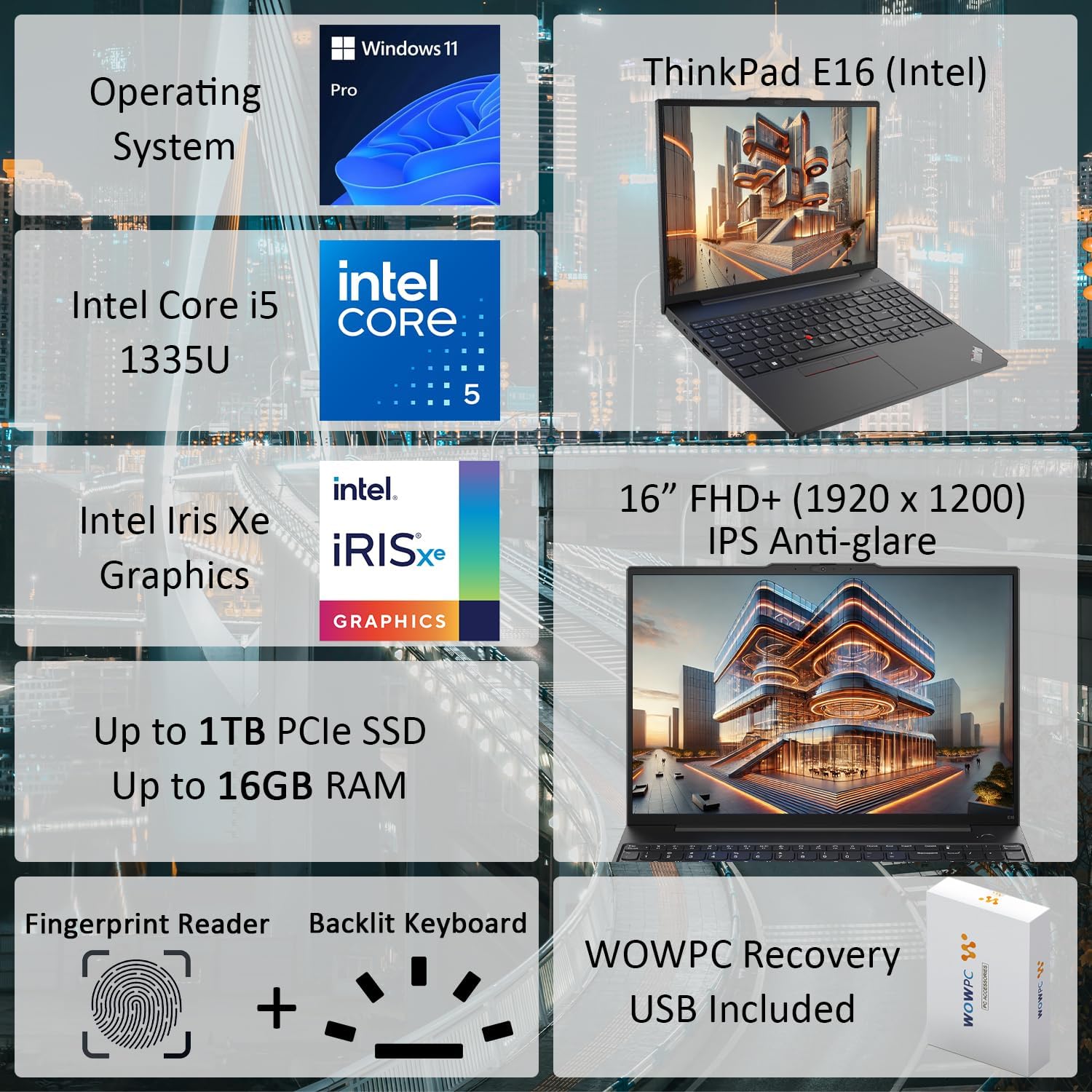Legion Pro 5i Gen 10 Intel (16') with RTX 5070 Intel® Core™ Ultra 7 255HX Processor 16 GB DDR5 1 TB SSD NVIDIA® GeForce RTX™ 5070 Game Laptop 16' WQXGA (2560 x 1600) 83F3000PUS