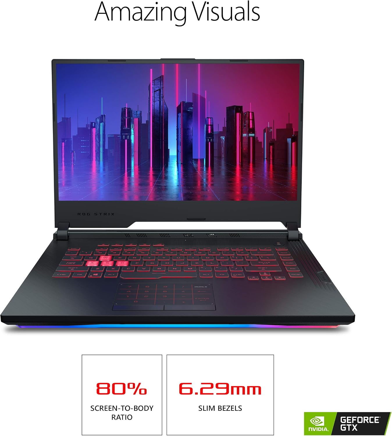 Asus ROG Strix G (2019) Gaming Laptop, 15.6' IPS Type FHD, NVIDIA GeForce GTX 1650, Intel Core i7-9750H, 16GB DDR4, 1TB PCIe Nvme SSD, RGB KB, Windows 10 Home, GL531GT-EB76