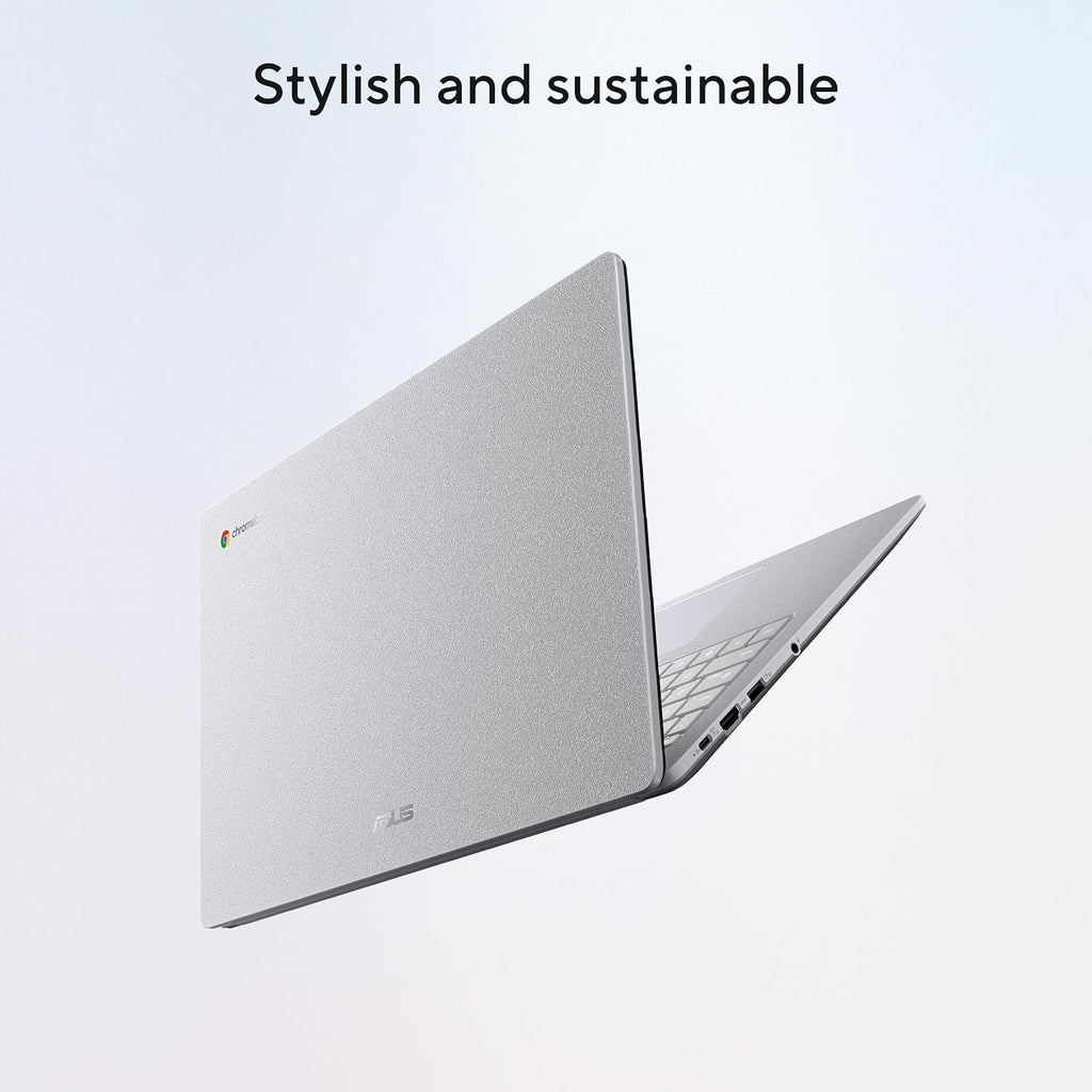 ASUS Chromebook CX15 Laptop, 15.6' FHD Anti-Glare Display, Intel Celeron N4500 Processor, 128GB Storage, 8GB RAM, ChromeOS, Pure Grey, CX1505CKA (Renewed)