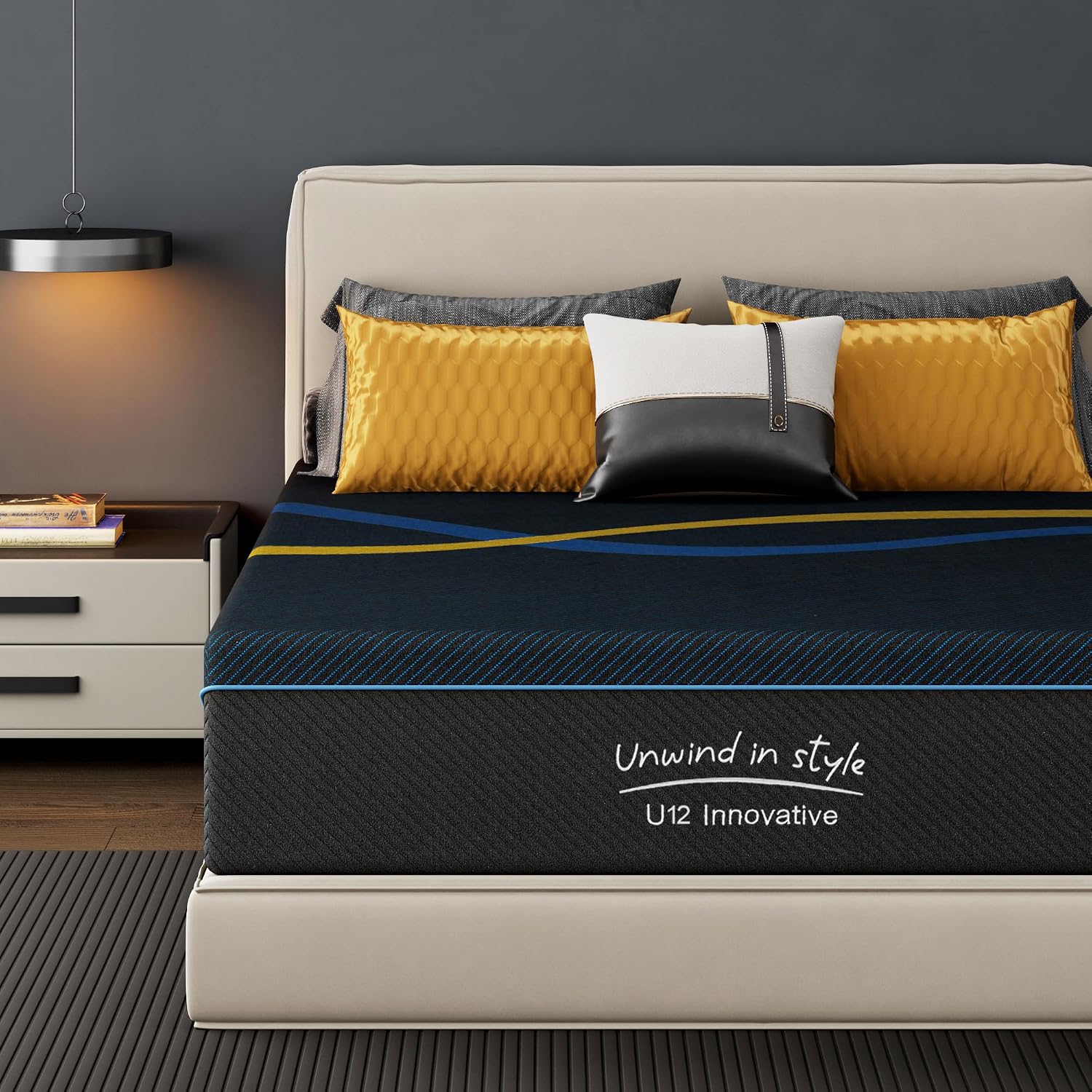 10 Inch Mattress Twin Size, Gel Memory Foam Mattress for Cooling, Medium Firm Pressure Relief, CertiPUR-US Certified, with Removable Cover