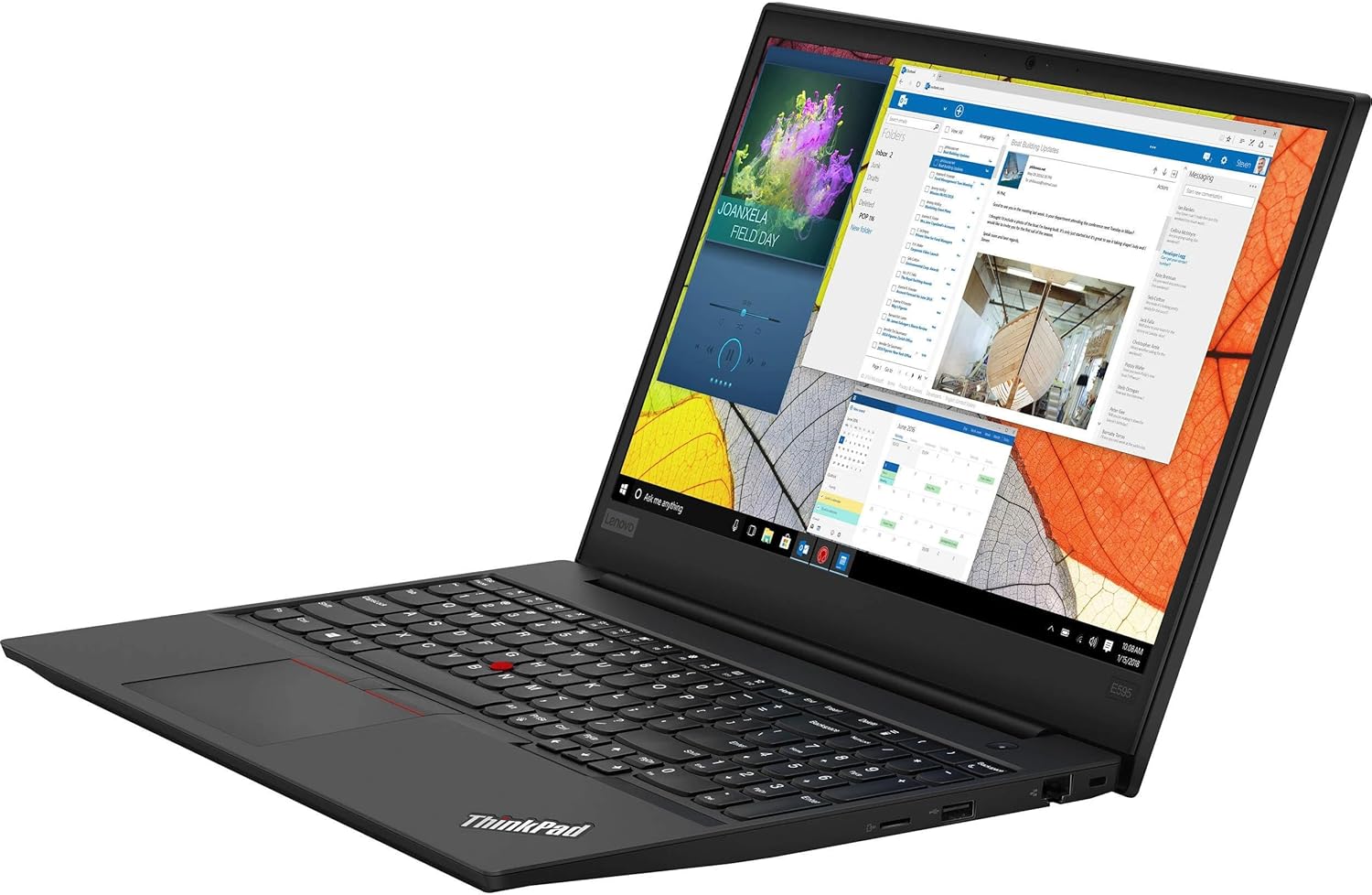 Lenovo ThinkPad E595 15.6' Full HD Laptop, AMD Ryzen 5 3500U Quad-Core, Up to 3.70 GHz, 8GB Ram, 256GB SSD, Windows 10 Pro
