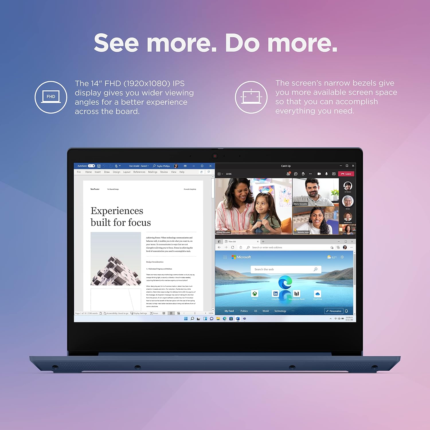 Lenovo - 2022 - IdeaPad 3i - Everyday Laptop Computer - Intel Core i5 12th Gen - 14.0' FHD Display - 8GB Memory - 256GB Storage - Windows 11 Home