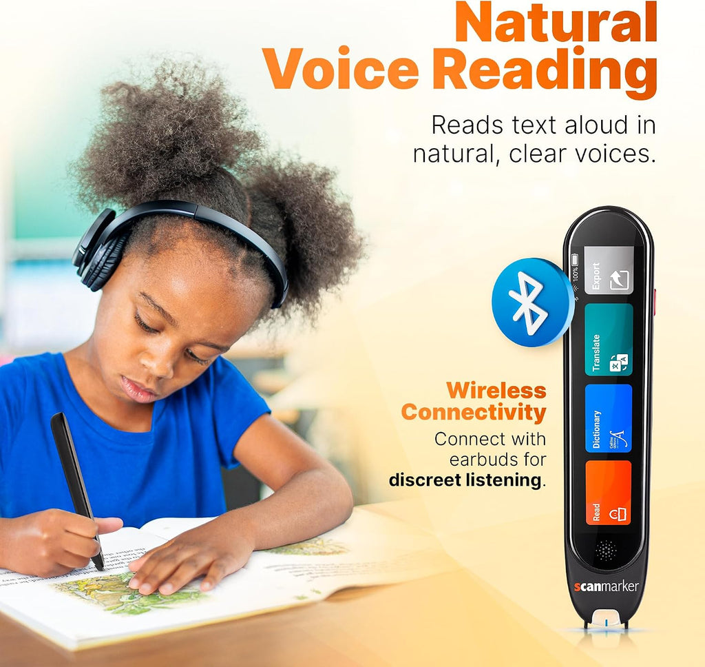 Scanmarker Pro | Translation Pen & Reading Pen for Kids & Adults | Assistive Tool & Language Translator Device for Dyslexia, Reading Support & Language Learners | Translator Pen for 100 Languages