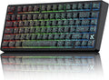 x MCHOSE Jet75 Magnetic Keyboard,75% Wired Gaming Keyboard Hall Effect Switch,Rapid Trigger Mode,8K Hz Polling Rate,0.1ms Lantency,Rhythmic RGB Backlight (Topograhic Black, God Switch)