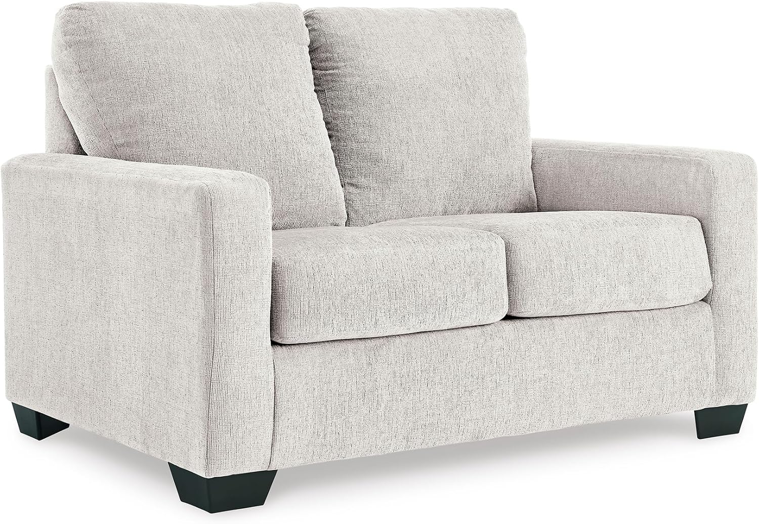 Signature Design by Ashley Rannis Coastal 2-in-1 Sofa Sleeper with Folding Gel Memory Foam Mattress, Twin, White