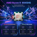 NIMO 17.3 Gaming-Laptop Ryzen 9 8945HS (Beat i9-13900H, Up to 5.2GHz) 32GB RAM, 1TB SSD, Radeon 780M, PD 100W Type-C AI-Enhanced for Copilot VR Ready, 75W Battery, Backlit Keyboard, Fingerprint