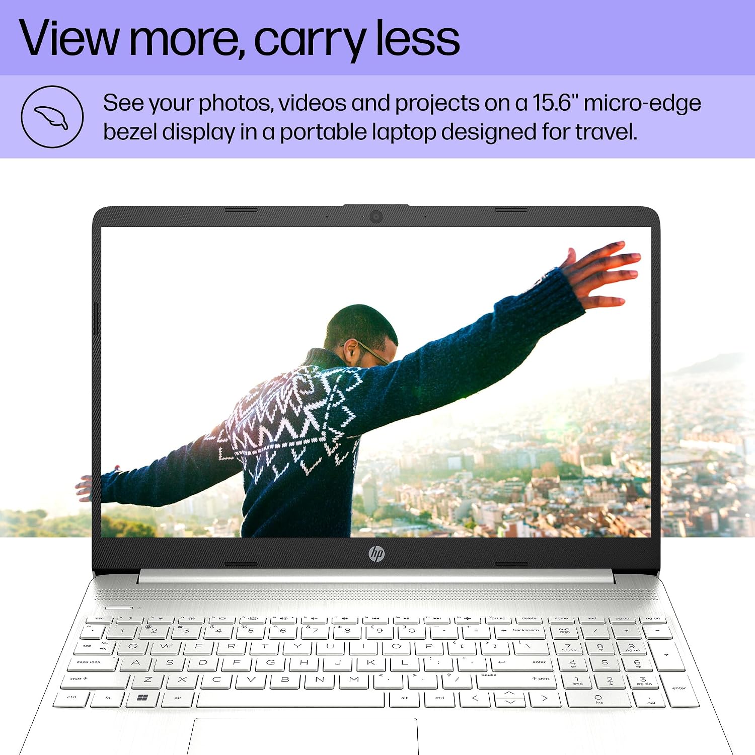 HP 15 inch Laptop, HD Display, AMD Ryzen 5 5500U, 8 GB RAM, 256 GB SSD, AMD Radeon Graphics, Windows 11 Home, 15-ef2099nr (2023)
