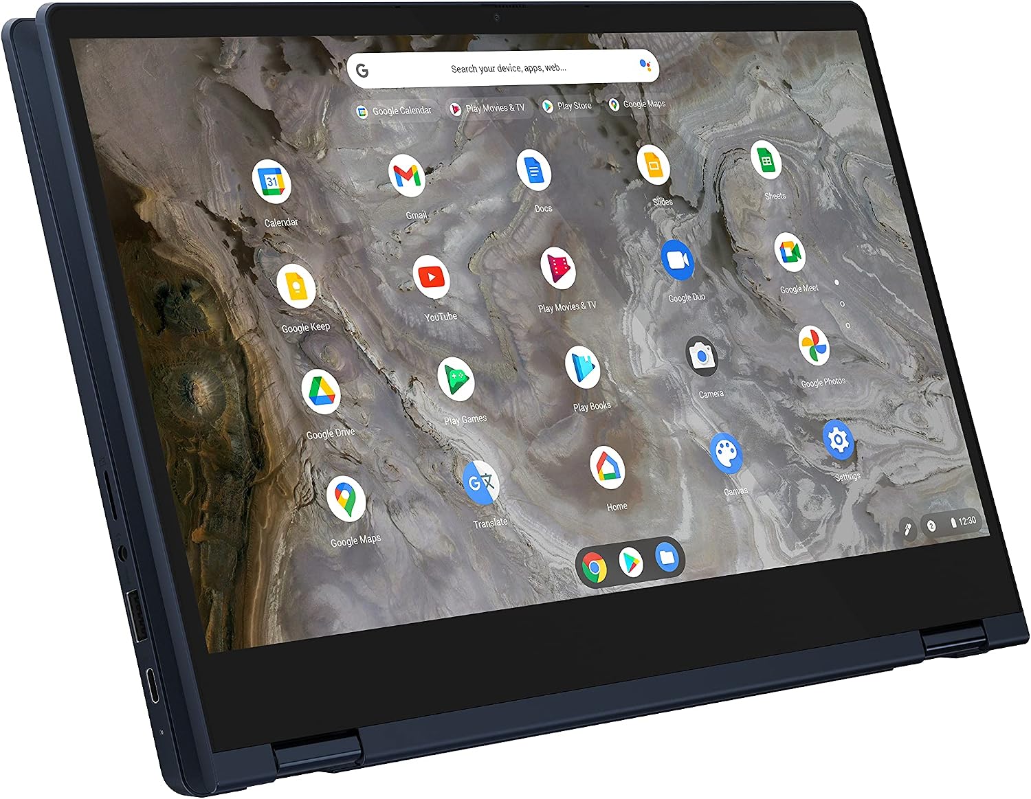 Lenovo Flex 5i 13 Chromebook 2-in-1 Laptop, Intel Core i3-1115G4, 8GB RAM, 64GB Storage, Intel UHD Graphics, 13.3' FHD Touchscreen Display, Chrome OS, Abyss Blue
