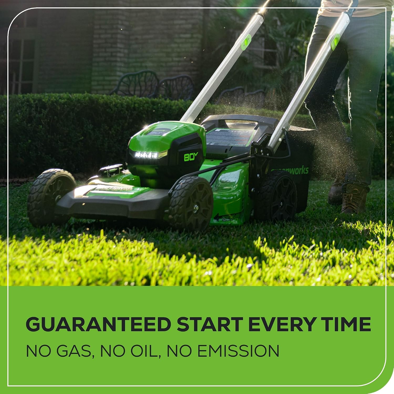 Greenworks 80V 21' Brushless Cordless (Self-Propelled) Lawn Mower (LED Headlight + Aluminum Handles), 4.0Ah Battery and Rapid Charger + Bonus 24V Power Tool Combo Kit