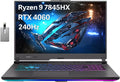 ASUS ROG Strix G17 17.3' QHD 240Hz Gaming Laptop, AMD Ryzen 9 7845HX, GeForce RTX 4060, 32GB DDR5 RAM, 1TB PCIe SSD, 4-Zone RGB Backlit Keyboard, WiFi 6E, Win 11 Pro, Gray, 32GB USB Card (Renewed)