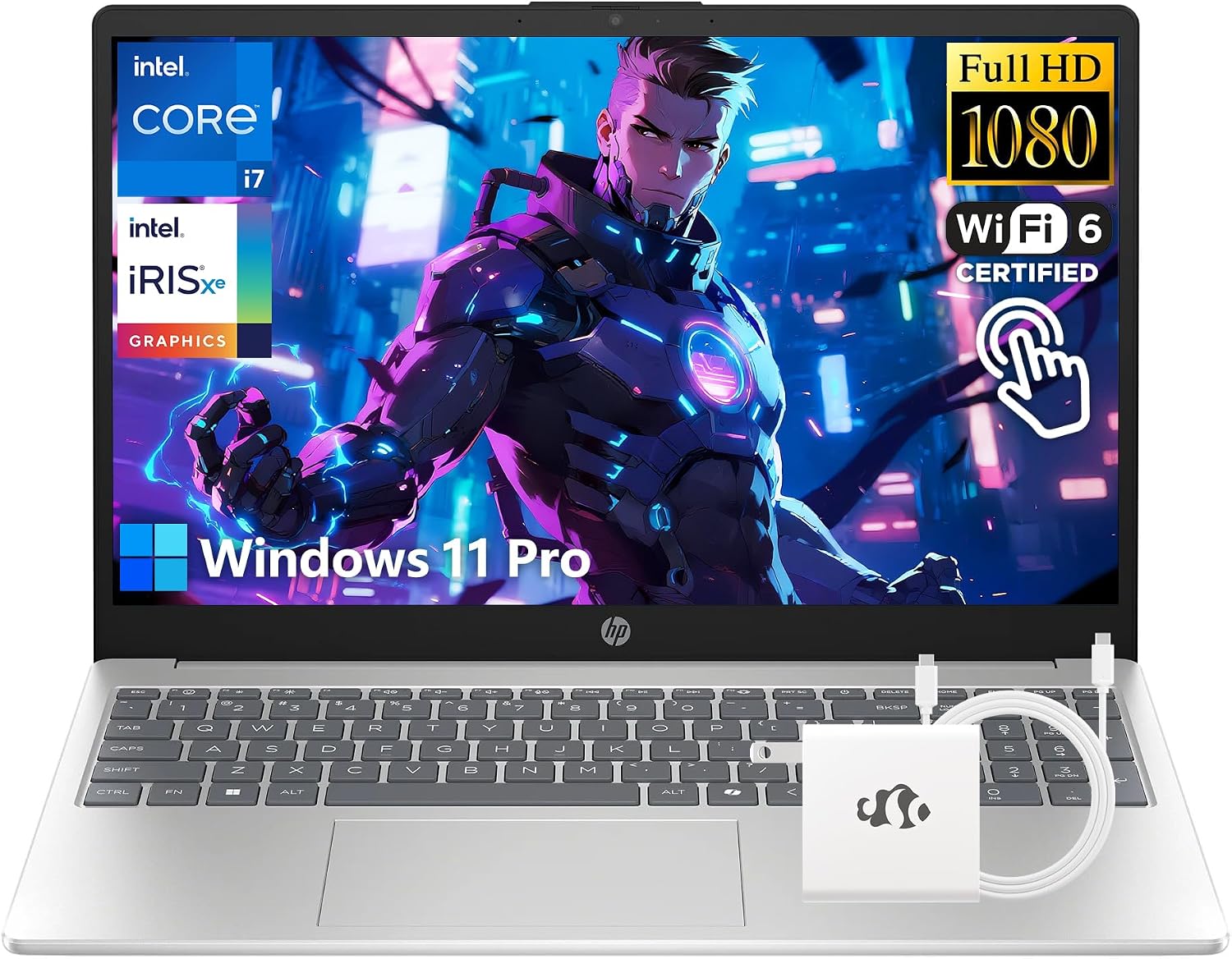 HP i7 Touchscreen Laptop, Intel Core i7-1355U(10-Cores, Up to 5GHz, Beat Core 7 160U), 32GB RAM 1TB SSD 15.6' FHD Intel Iris Xe Graphics, Win 11 Pro w/GM Accessory Computer for Business Gaming