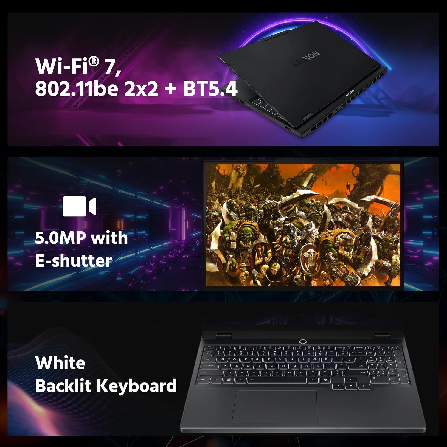Lenovo Legion 5 15.1' WQXGA 165Hz OLED AI-Powered Gaming Laptop, AMD Ryzen 7 260, GeForce RTX 5060 GDDR7, 16GB DDR5, 512GB SSD, Backlit Keyboard, Wi-Fi, Win 11 Pro, Black, 1TB Docking Station Set