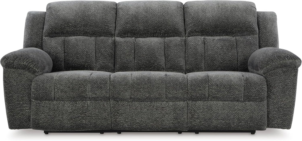 Signature Design by Ashley Frohn Contemporary Manual Reclining Sofa, Gray