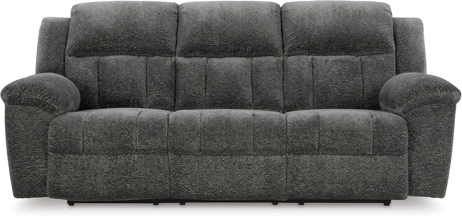 Signature Design by Ashley Frohn Contemporary Manual Reclining Sofa, Gray