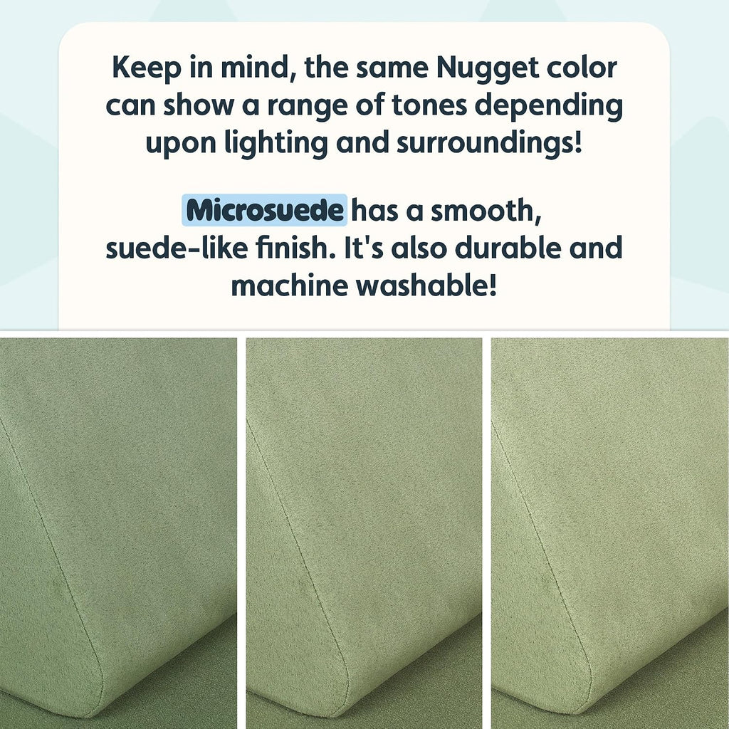Nugget - The Original Play Couch for Kids - Modular Foam Children's Sofa for Playroom, Imagination, & Creative Open Ended Play - Washable & Convertible Playroom Furniture, Bamboo