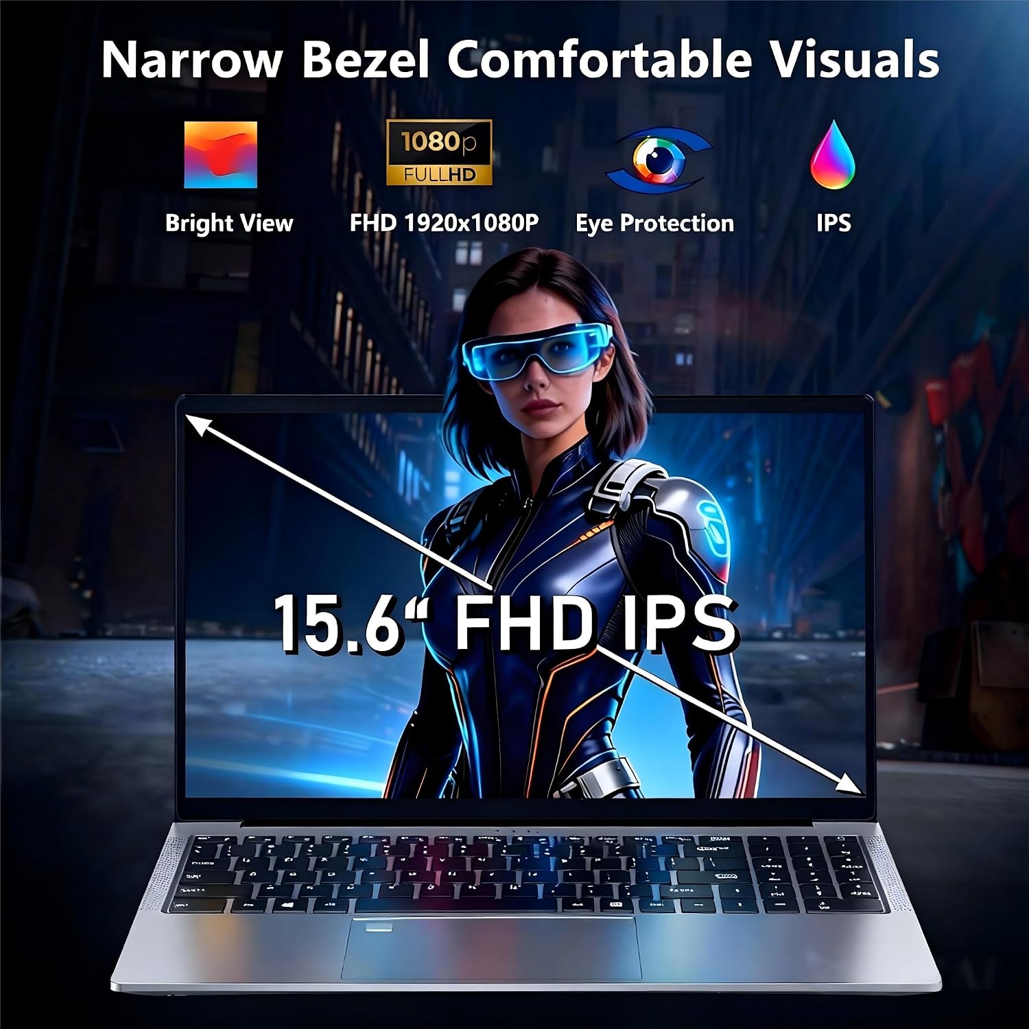 NIAKUN Gaming Laptop, Window 11 Pro Laptop Computer 2026,15.6 Inch Lap Top, 10th Gen i3 Processor (Beat N150, N100), 16GB RAM, 512GB SSD, FHD Display, WIFI5, BT5.0, Backlit Keyboard