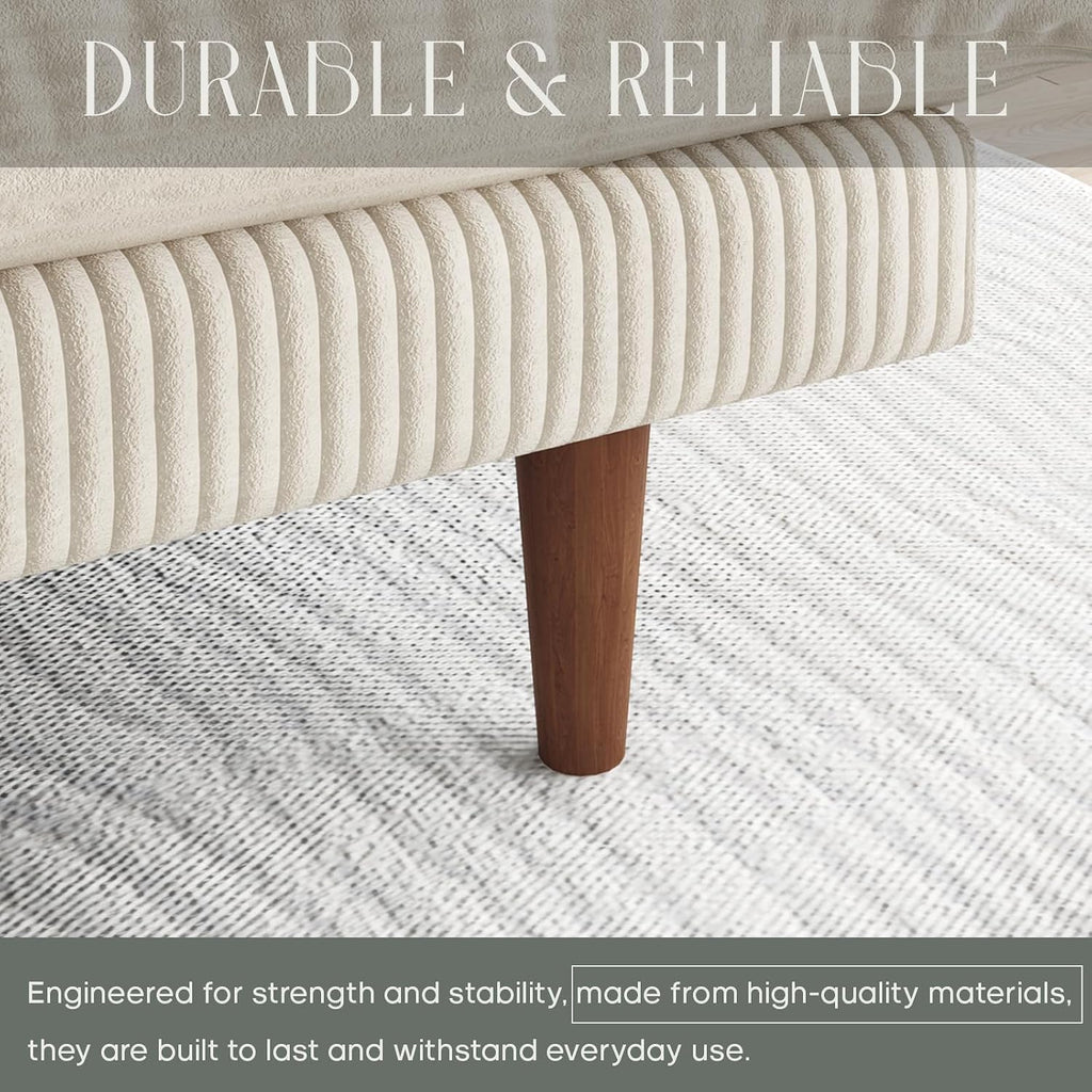 DreamDashio Futon Sofa Bed, 69 inch Futon Couch with Adjustable Backrest, Corduroy Convertible Sleeper Sofa Bed, Folding Sleeper Recliner for Apartment, Living Room, Office, Beige