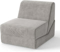 Giantex 3-in-1 Folding Sofa Bed, Convertible Sleeper Chair with Back Support, High Density Sponge, Washable Zippered Cover, Portable Floor Chaise Lounge for Living Room Bedroom Office Apartment (Grey)