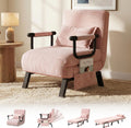 TYBOATLE Sleep Chair Bed, Comfy Convertible Sleeper Chairs for Adults, 5 in 1 Folding Sofa Bed with Adjustable Backrest & Side Pockets & Pillow, Cozy Small Corduroy Couch for Small Spaces (Pink)
