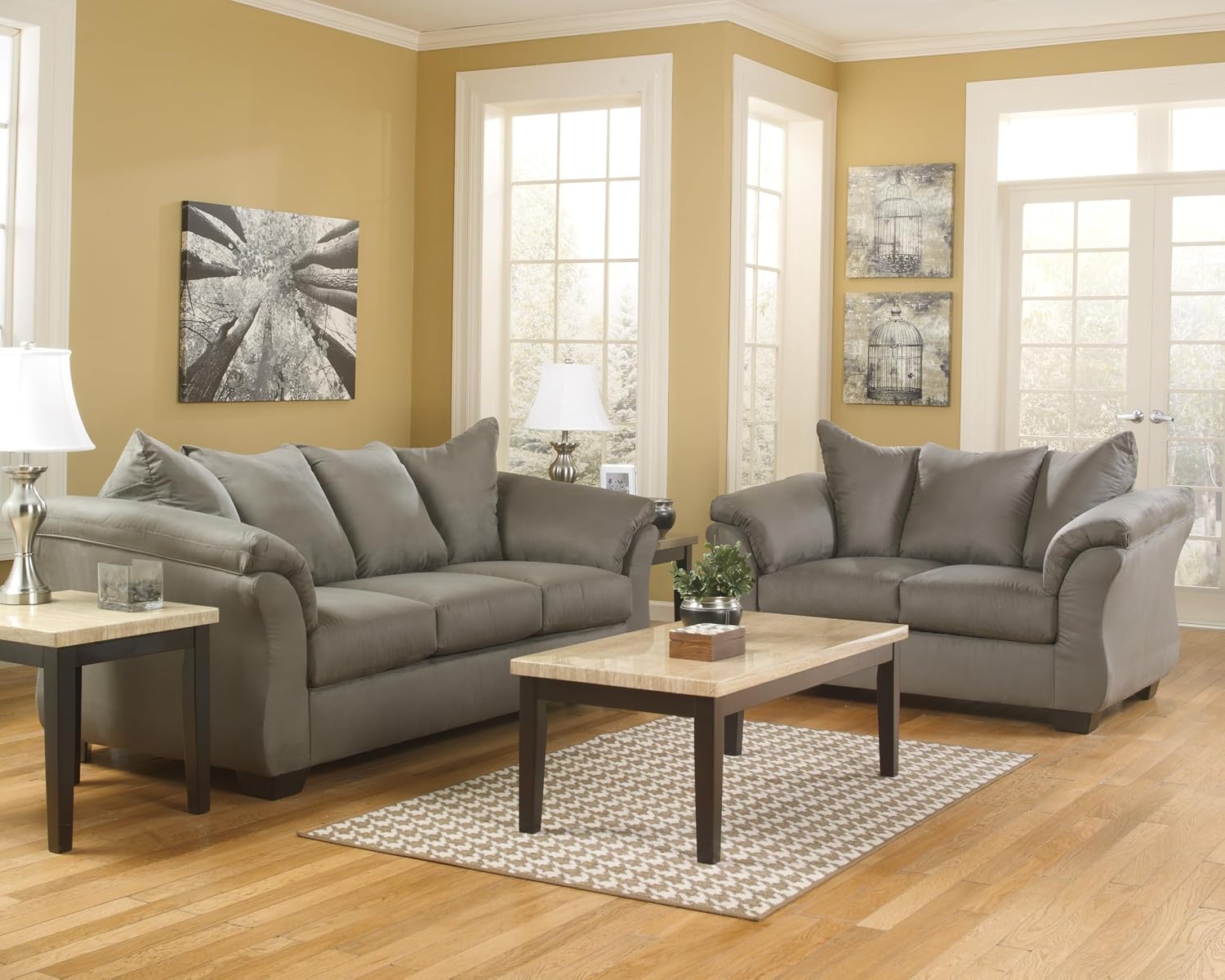 Signature Design by Ashley Darcy Casual Plush Sofa, Grayish Brown