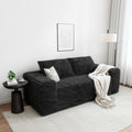 LIKIMIO 71' Cloud Loveseat Sofa in a Box, No Assembly Required Comfy Deep Seat, Modern Small Couch with Plush Fabric for Living Room, Bedroom, Apartment, Home Office, Black