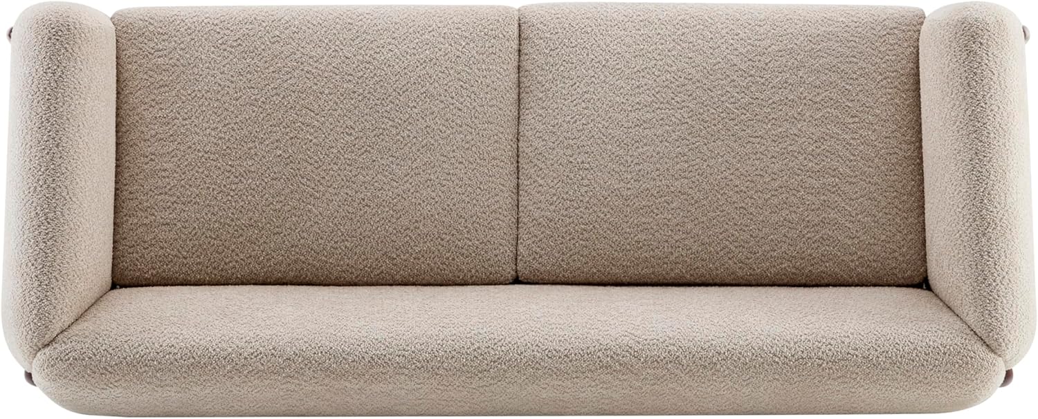 Christopher Knight Home Almab 82 Inches Sofa Couch, Cozy Boucle Upholstered 3-Seater Sofa, Wood Frame Couch, Comfy Couches for Living Room and Office, Modern Sofa, Lounge Seating, Almond