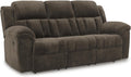 Signature Design by Ashley Frohn Modern Manual Reclining Sofa, Dark Brown