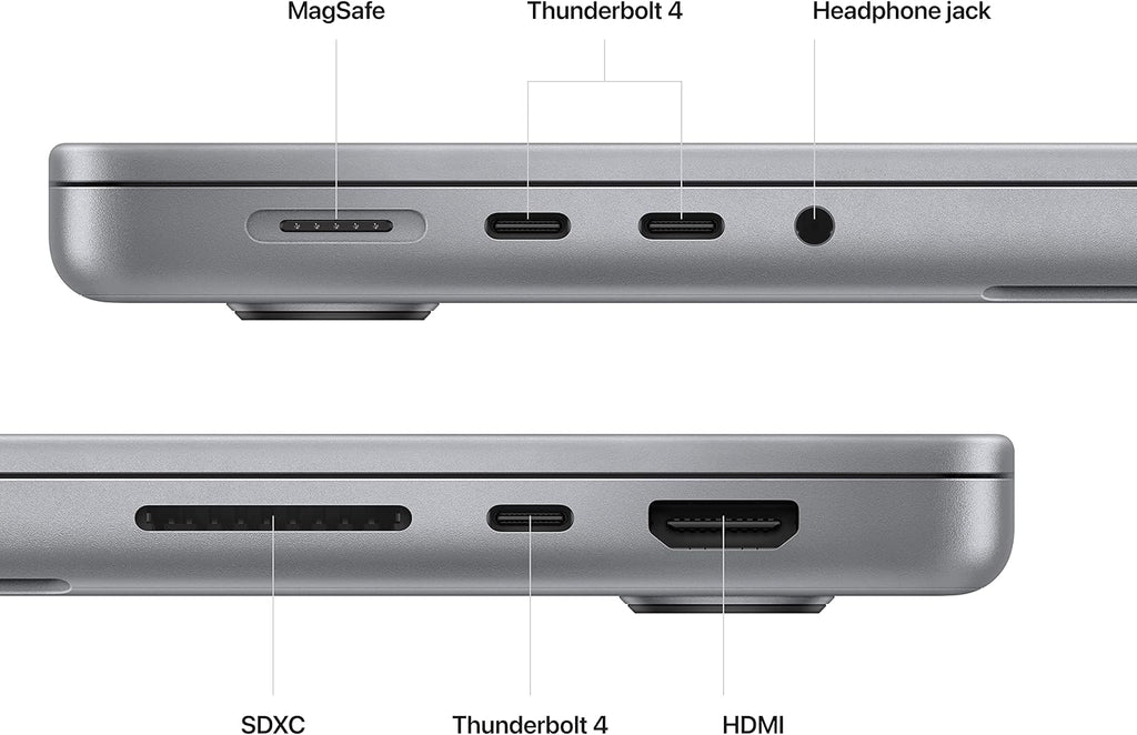 Apple 2023 MacBook Pro Laptop with Apple M2 Pro chip with 10‑core CPU and 16‑core GPU: 14.2-inch Liquid Retina XDR Display, 16GB Unified Memory, 512GB SSD Storage. Works with iPhone/iPad; Space Gray